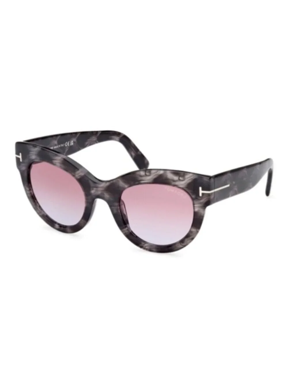 TOM FORD Lucilla Black Havana Cat Eye Sunglasses TF1063 NWT